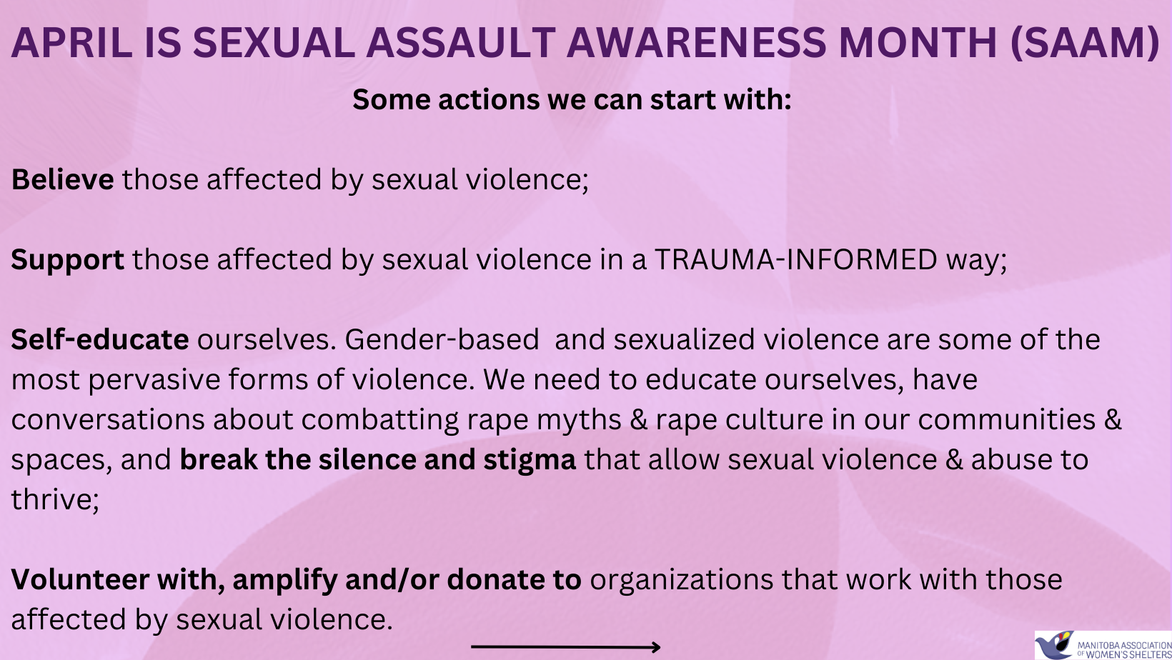 April is Sexual Assault Awareness Month – Manitoba Association of Women ...